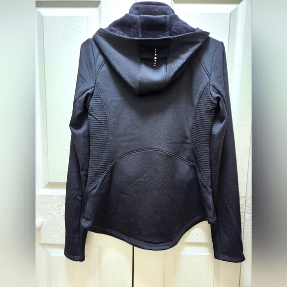 Tek Gear Warm Wear Mixed Media Jacket Hoddie Black Size Small - Picture 4 of 8